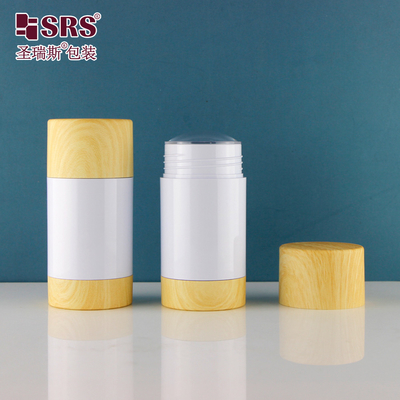 Forma rotonda Colorato su misura Bottiglia di plastica Twist Up Contenitore di deodorante da 50 ml