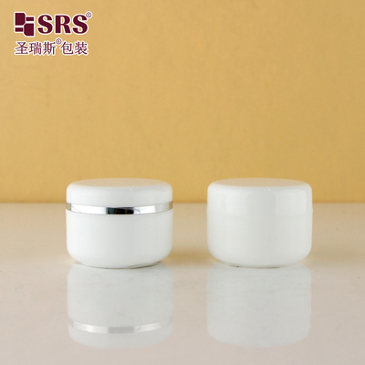 Iniezione Bianca Colore Personalizzato Crema Facciale Vuota Contenitore di Plastica 50ml Bottiglia PP