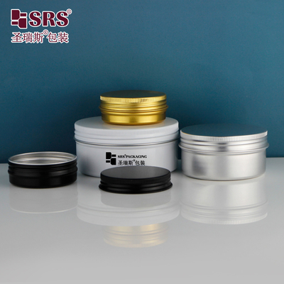 50g 100g 200g 250g Crema per la cura della pelle vuota Maschera per capelli Barattolo cosmetico in argento