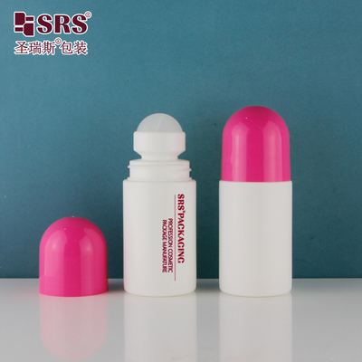 60 ml Rotondo Semi-trasparente Personalizzazione Colore Bottiglia di Plastica Gel Per La Cura Della Pelle Rollo Sul Contenitore Di Deodorante