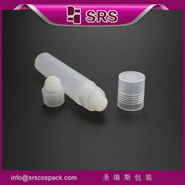 SRS made in China vuoto 20ml corpo lucido di plastica per capelli olio di utilizzo rotolo su bottiglia con sfera di PP