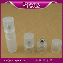 SRS made in China 3 ml rotolo riempito su bottiglia di plastica con coperchio a vite in PP per campione di gel per gli occhi