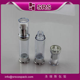 SRS 2015 Nuovo design di plastica rotonda trasparente lusso vuoto 15ml 20ml 30ml flacone del siero