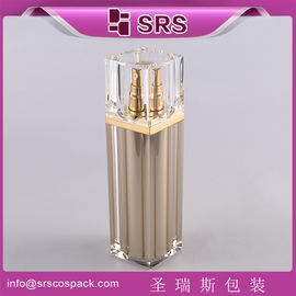 SRS Cina Cosmetico Contenitore senza aria Produttore Bottiglia vuota di lozione acrilica a forma quadrata