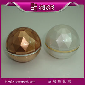 SRS di lusso a sfera di diamante superficie vuota acrilico 15g 30g 50g crema viso barattolo cosmetico