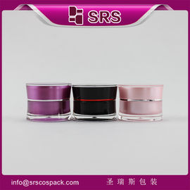 J092-10g mini vasetti di plastica per cosmetici rosa e nero