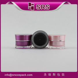 Vaso di plastica rosa e nero J092 da 10 g per cosmetici