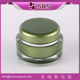 SRS 2015 Cina lusso 15ml 30ml 50ml forma ovale acrilica vasetti cosmetici per la crema per il viso