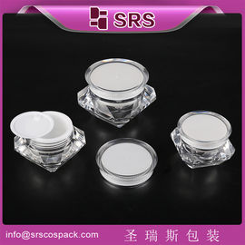 SRS Cina Produttori all'ingrosso 5ml 15ml 30ml 50ml vasetti di plastica crema acrilica diamante
