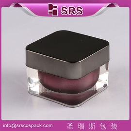 SRS Cina lusso quadrato scirillo crema per la cura della pelle uso e materiale plastico corpo vaso cosmetico
