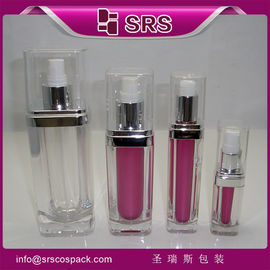 SRS China Manufacture Cosmetico acrilico 15ml 30ml 60ml 120ml Bottiglia di lozione di plastica con coperchio
