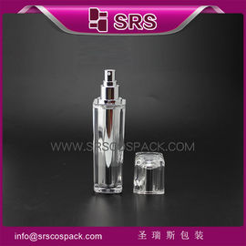 Bottiglia di lozione trasparente L054 15ml 30ml 50ml 100ml bottiglia di plastica crema con pompa
