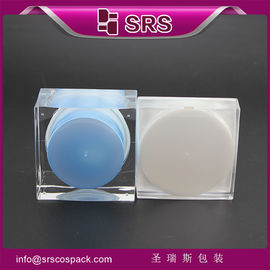J053 crema per la pelle cosmetica di lusso vaso di plastica quadrato