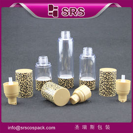 Bottiglia cosmetica senza aria di plastica, bottiglia cosmetica di lusso da 15 ml, 30 ml e 50 ml
