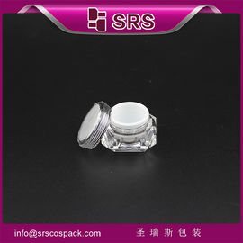 J060 barattoli cosmetici a forma di diamante bianco