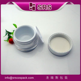contenitore cosmetico con tappo in alluminio per crema, barattolo rotondo in plastica