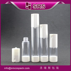 TA021 Bottiglia di pompa senza aria di colore bianco da 15 ml 30 ml 50 ml per lozione