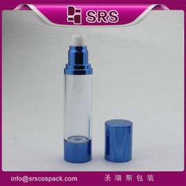 A022 Bottiglia azzurra di alluminio senza aria da 15 ml 30 ml 50 ml per siero cosmetico