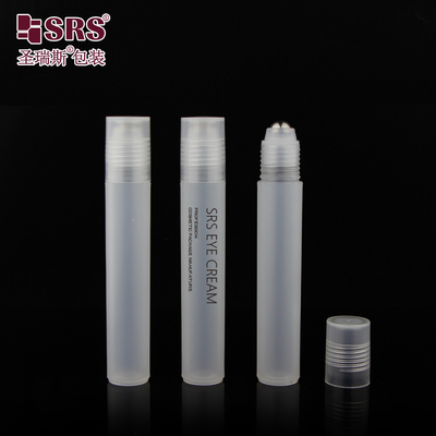 Rotondo Chiaro Matto Brillante PP PCR Plastica Roller Acciaio Massaggio Ball Roll On Bottle 15ml