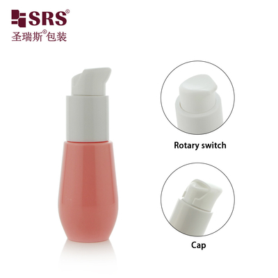 30 ml Cute Injection Color Custom Plastic Riciclata in forma di U Bottom Lotion Pump Bottiglia PET Rosa