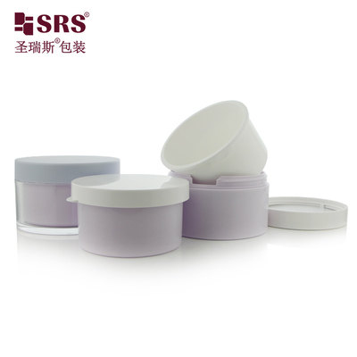 Contenitori di imballaggio cosmetico in plastica circolare unici 50 ml 100 ml 240 ml Contenitori vuoti per vasetti per la pulizia del corpo