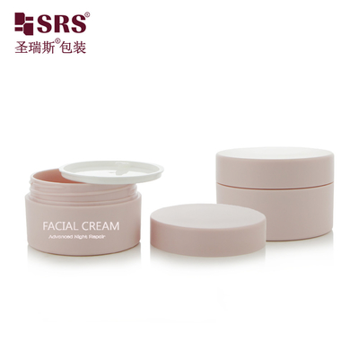 15g 80g Forma rotonda Plastica PET PCR Materiali riciclati Crema per il viso Cosmetici PET Jar