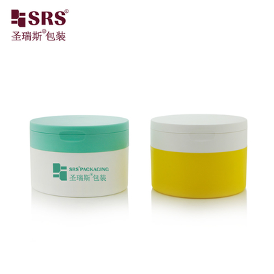 4 oz di plastica PP PCR doppia parete personalizzazione Flip Cap Con Cuoio cucchiaio Scrub Boccone Contenitore