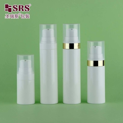 30 ml 50 ml di lusso Elegante PCR PP Materiale ecologico Pasta da denti Bottiglie Pompa senza aria Bottiglia 15 ml