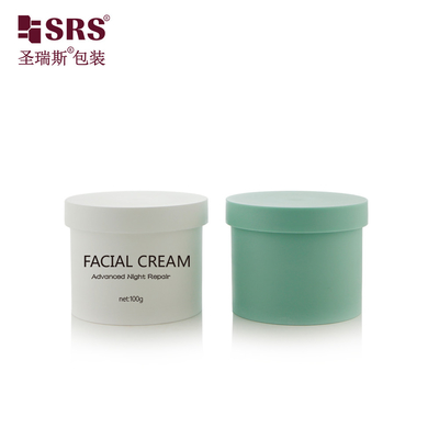 100g Single Wall Plastic PP Cosmetic Packaging Container Iniezione Bottoni di crema per il corpo a colori personalizzati