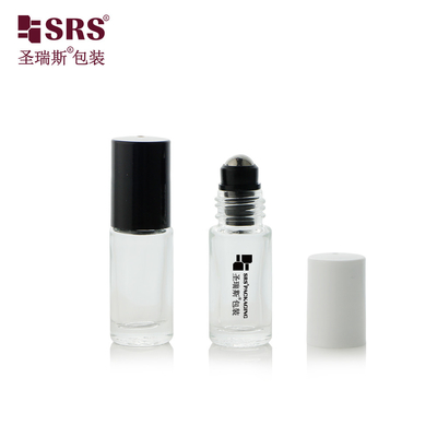 5ml Mini Cute Glass Roll On Bottle Trasparente Con Bottiglie a Roller Con Tappo In Aluminio Per Oli Essenziali