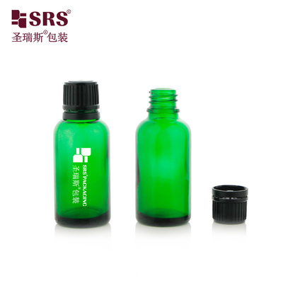 Olio di massaggio cosmetico vuoto Tipo a vite a tappo a prova di bambini con tappo di vetro per olio