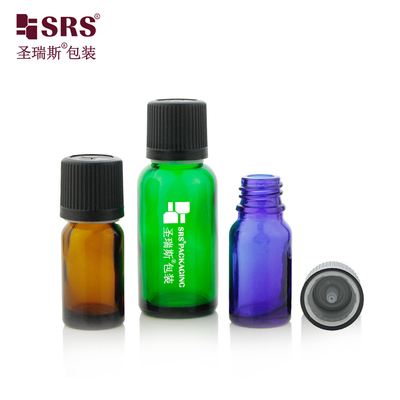 5ml 10ml 15ml 30ml 50ml 100ml 18/415 Bottiglie di vetro vuoto con tappo anti-infanzia Modello Bottiglia di olio essenziale Luxury