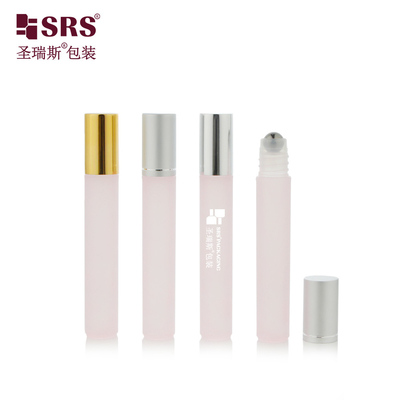 8 ml Bottiglia trasparente rosa semitransparente PP di plastica per occhi con gel a rulli