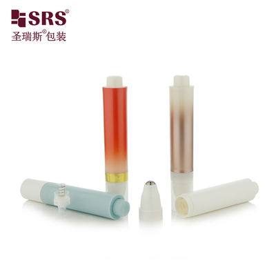 Cosmetici vuoti di lusso in PP PCR rotondo pompa senza aria crema per gli occhi roll on bottle 10 ml