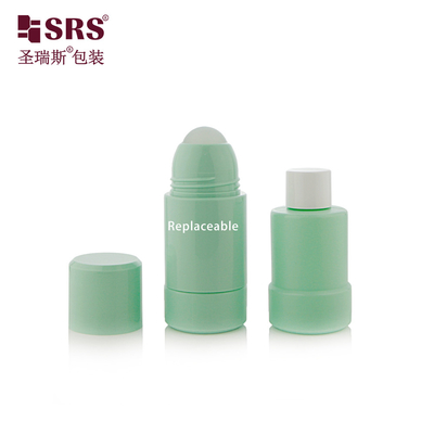 50 ml 75 ml PP PCR Riciclata Sostituibile Bottiglia di Deodorante a Doppia Parete a Rollo