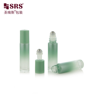 Imballaggio di bottiglia di vetro vuoto a forma rotonda da 10 ml per olio essenziale roll on fragrance
