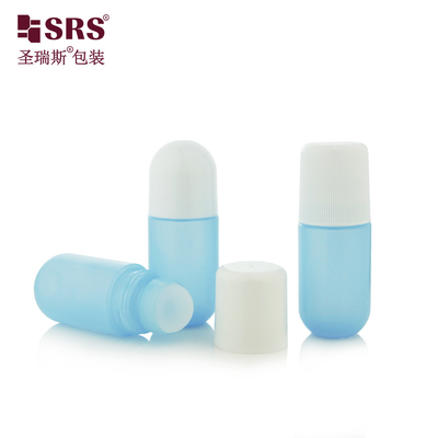 Imballaggio cosmetico vuoto con tappo piatto personalizzare colore PP riciclata all'ingrosso bottiglia a sfera a rulli