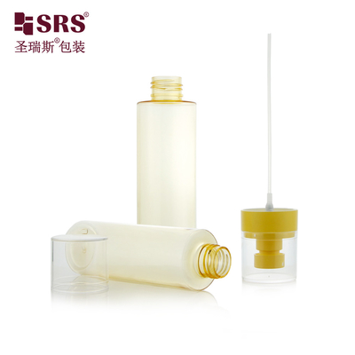 150ml Iniezione Semi-trasparente Color Plastica PCR Materiali riciclati Spruzzatore Bottiglia cosmetica PET
