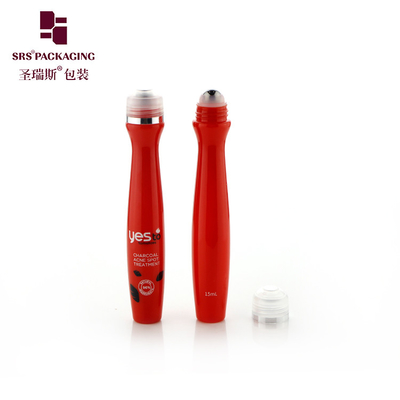 Iniezione Soffio Rosso Colore solido Vuoto PETG Plastica Massaggio a rulli Siero Bottiglia Occhio
