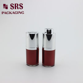 A020 fabbricante di bottiglie senza aria 15 ml verniciato in rosso acrilico avvitato coperchi bottiglia