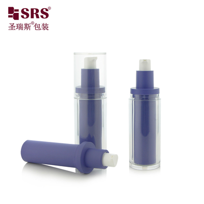30 ml 1 oz Bottiglia di lozione a pompa senza aria per iniezioni PET a doppia parete