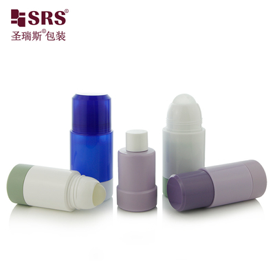Sostituibile in plastica vuota PP PCR riciclato Deodorant Gel Rotondo Riempitibile Roll On Applicator Bottle