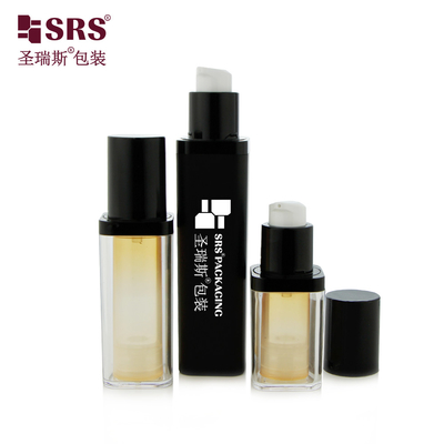 PET vuoto sostitutivo a doppia parete, forma quadrata, colore personalizzato, siero facciale senza aria 50 ml