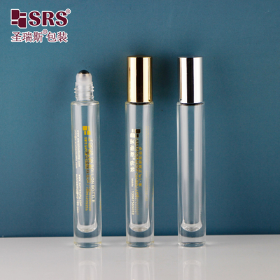 Forma rotonda fondo spessore chiaro senza perdite profumo olio essenziale bottiglie a sfera a rulli 10 ml