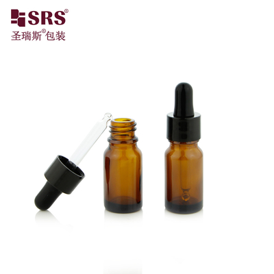 10 ml 1/3 oz di scorta vuota Consegna rapida Bottiglia gocciolante di olio essenziale in vetro ambra