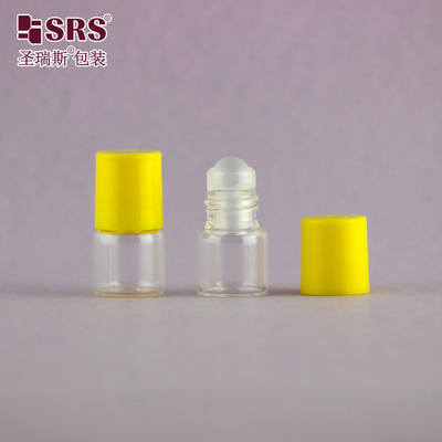 BLP-1ML Mini Travel Size Vial di vetro trasparente Bottiglia a sfera a rulli per profumi di oli essenziali Senza perdite
