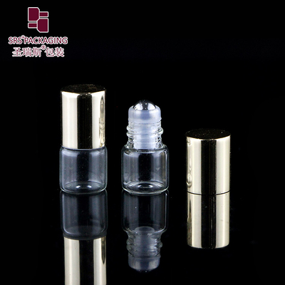 BLP-1ML tubo di vetro trasparente olio essenziale rotolo sulla bottiglia resistente e conveniente per le miscele fai da te