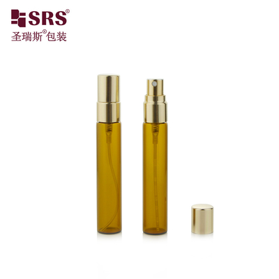BLPA-8ML 15mm DIA Ambrato Vial vuoto di vetro tubo bottiglia spray con atomizzatore di nebbia fine