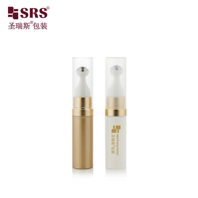 A0035 Dimensione da viaggio Cute Round PP PCR Materiale riciclato senza aria Roll On Gel Bottle Roller Steel Massage Ball Wholesale