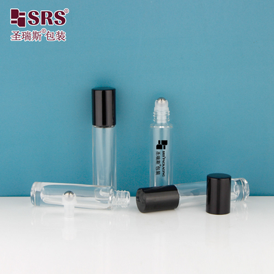 GB1-5ML Spessore di fondo lussuoso di vetro trasparente sfera di acciaio a rotolo per applicatore di bottiglie di profumi